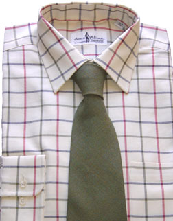 Brushed Cotton Cream Check Shirt