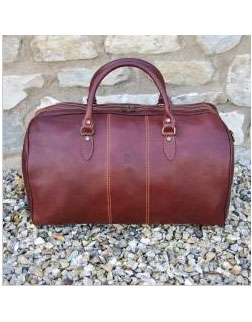 Monza Classic Brown Leather Holdall