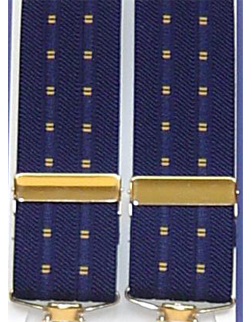 Navy-Gold Wide Clip Brace