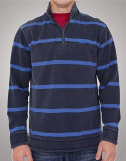 Thin Stripe Quarter Zip Sweatshirt