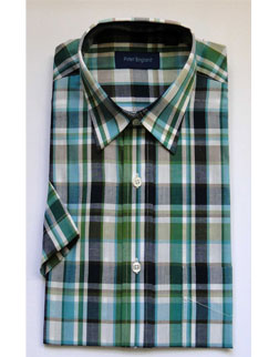 Peter England Green Check Shirt