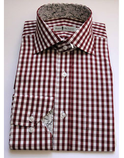 Wine Gingham Shirt